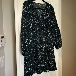 Dark team polka dot dress